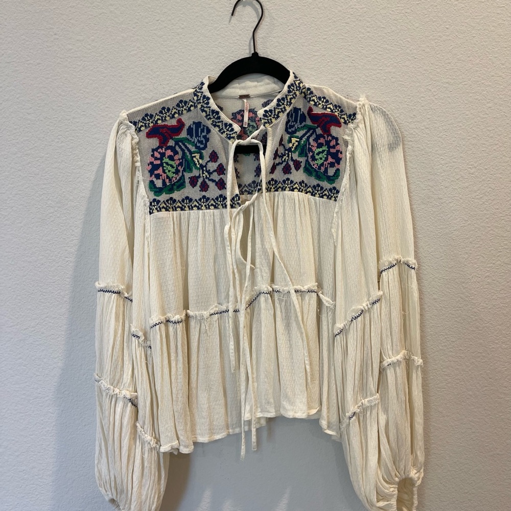 Free People embroidered blouse
